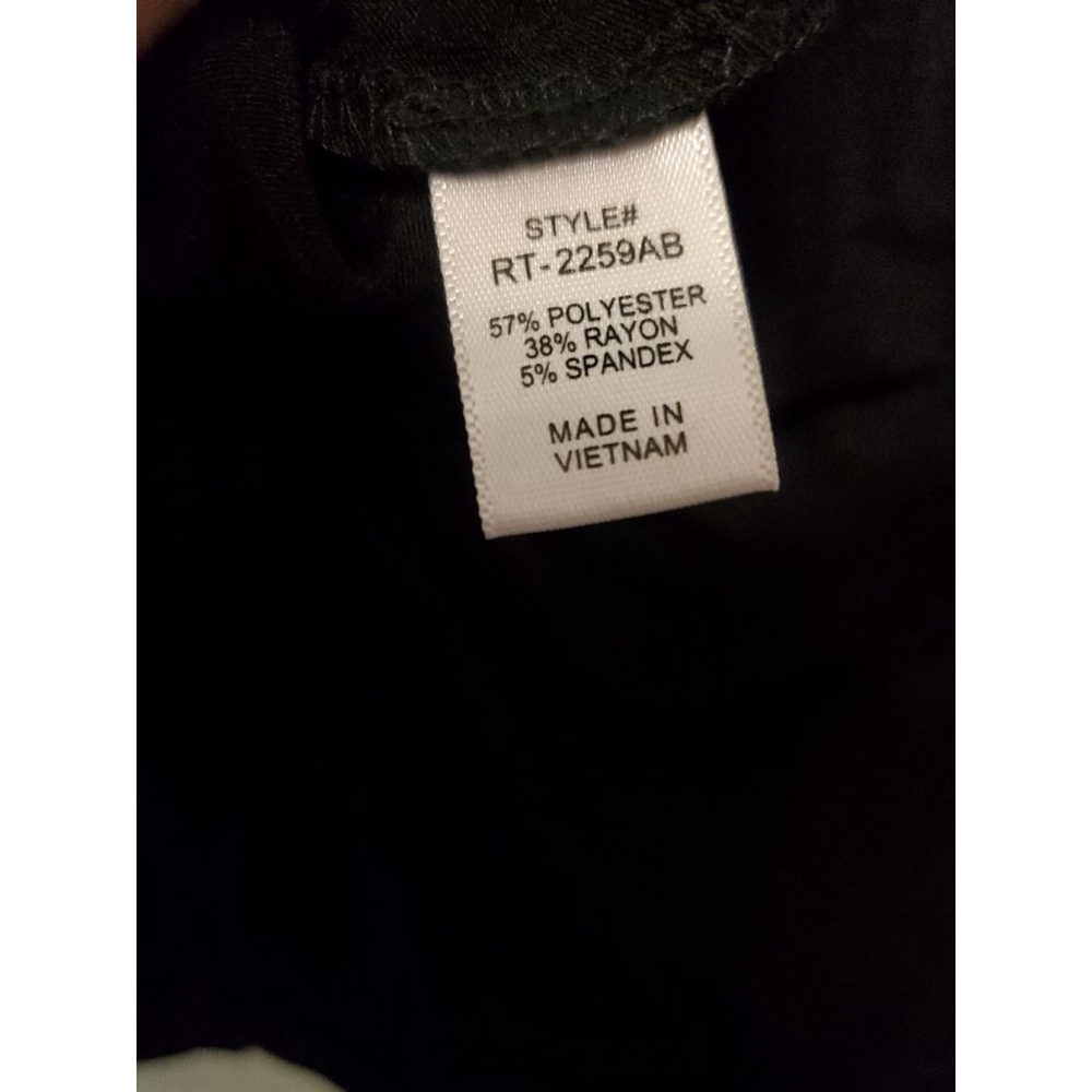 Women's Zenana Black Long Sleeve Shirt Size S with Gold Pocket - Picture 4 of 5